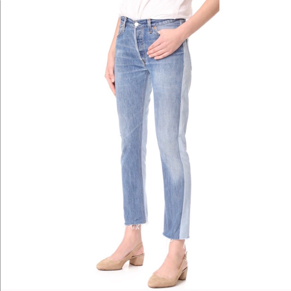 REDONE x Levi’s two tone denim jeans